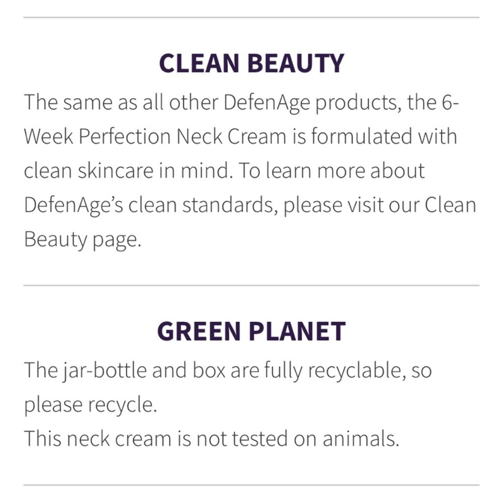 NIB! Defenage 6 WEEK PERFECTION NECK TIGHTENING CREAM - Picture 5 of 10